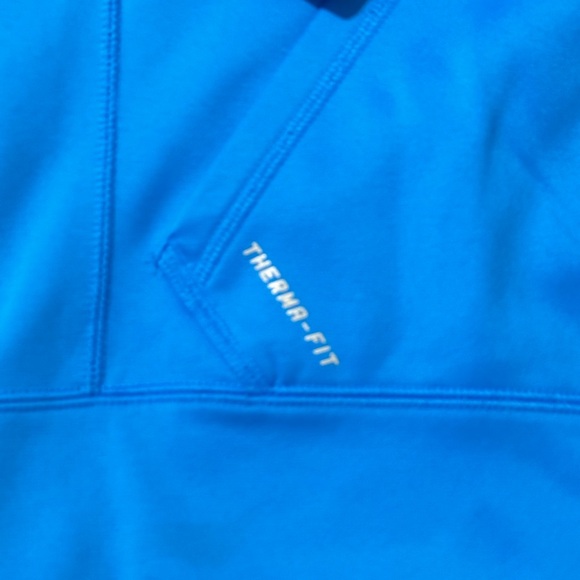Nike Men Therma Fit Swoosh Pullover Hoodie Blue  Size: SMALL - Picture 2 of 6